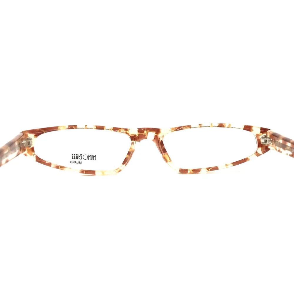 Vintage Nino Balli Eyeglasses Frames LUMA BROWN Checkered Marble 55-17-145